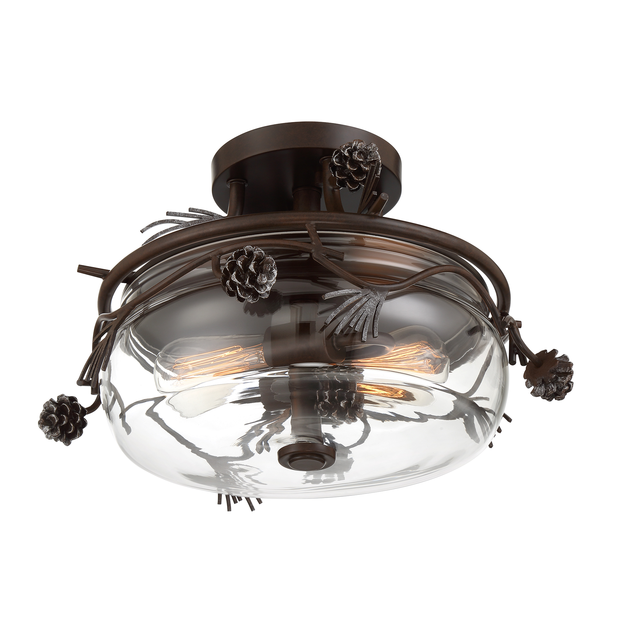 Ponderosa Ridge - 2 Light Semi Flush
