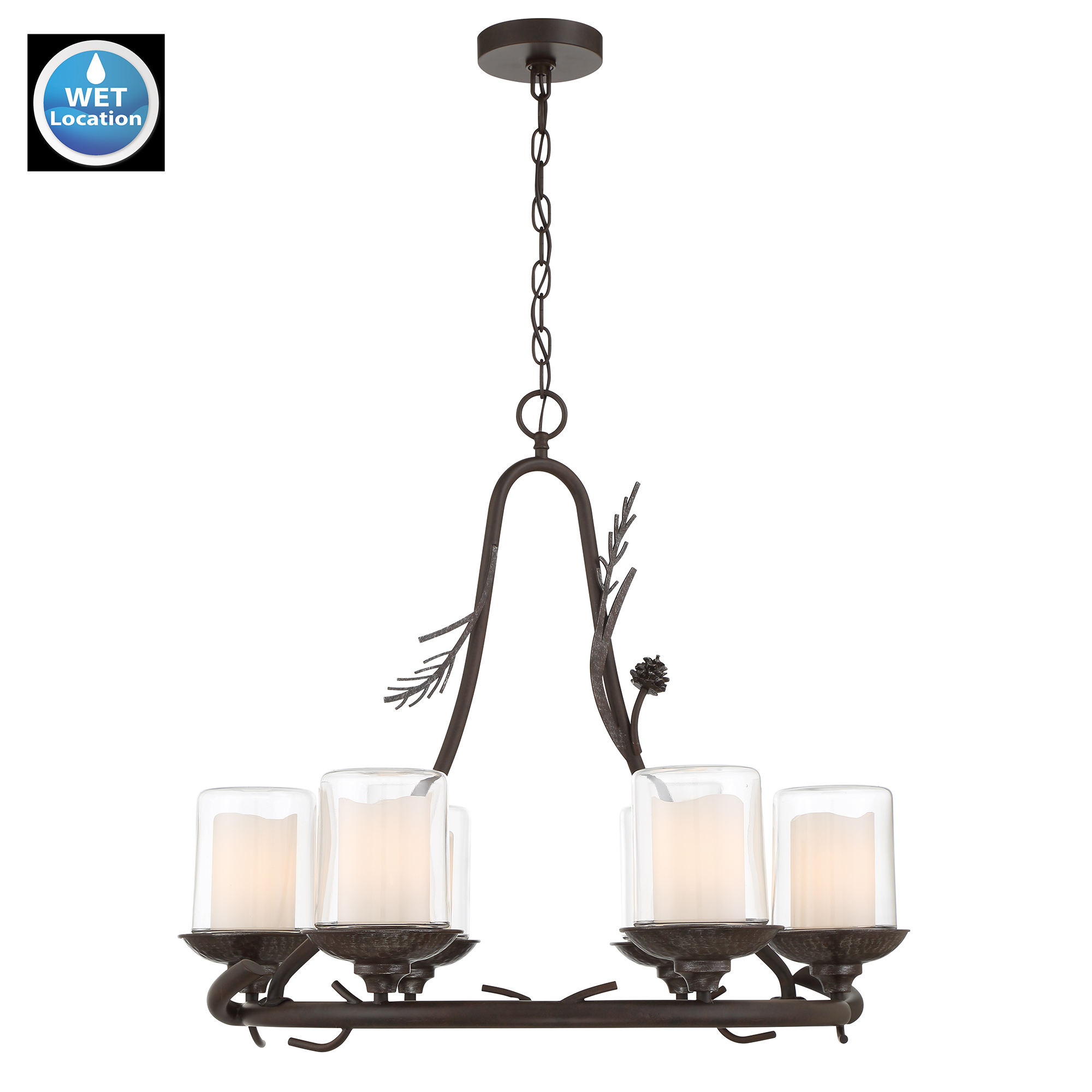Ponderosa Ridge - 4 Light Outdoor Chandelier