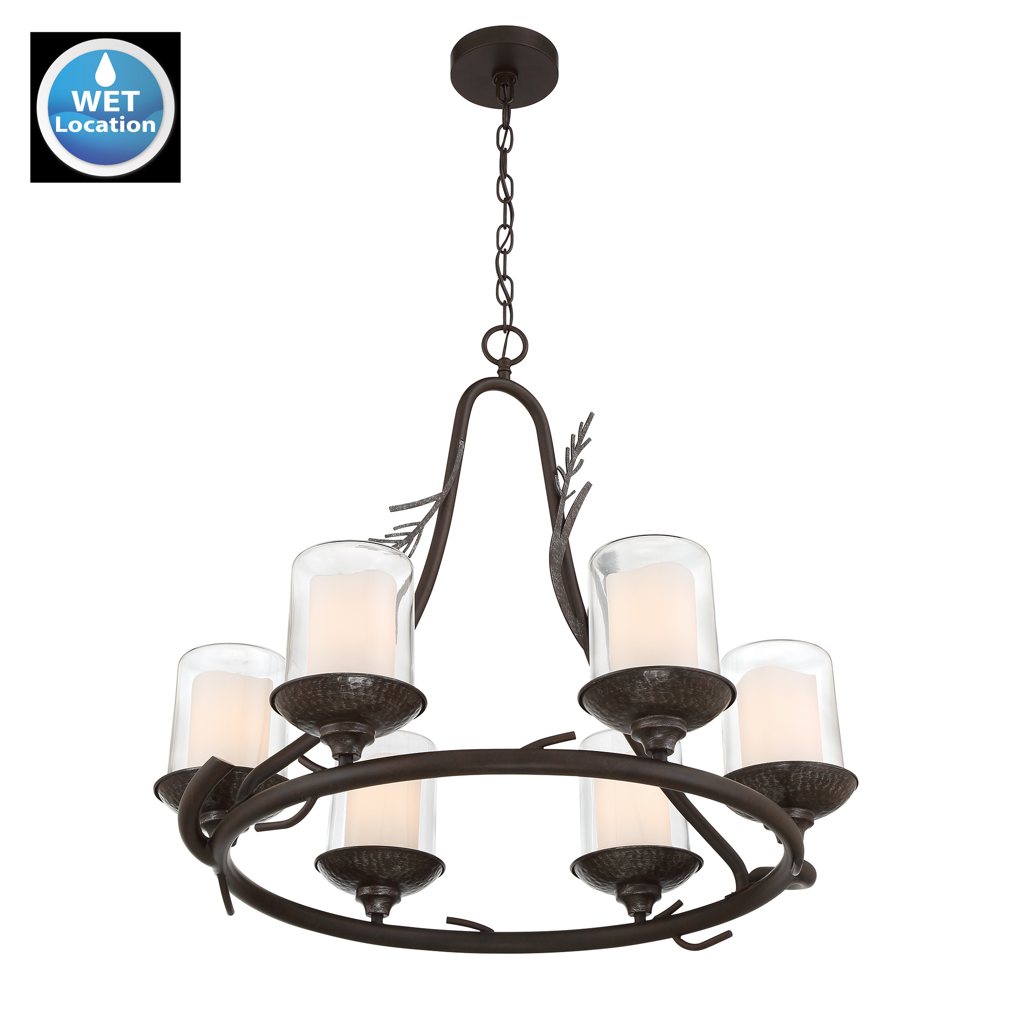 Ponderosa Ridge - 6 Light Outdoor Chandelier
