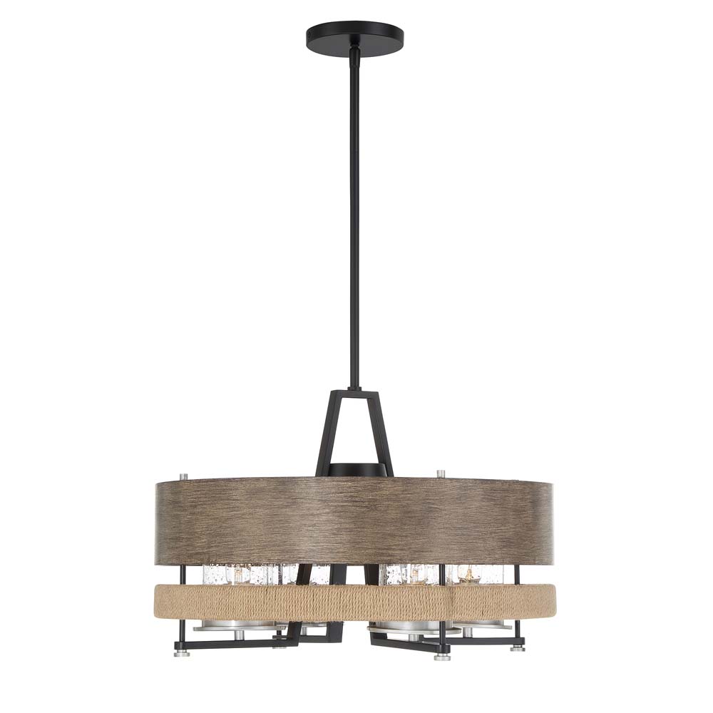 Silver Creek - 4 Light Outdoor Pendant Convertible to Semi Flush