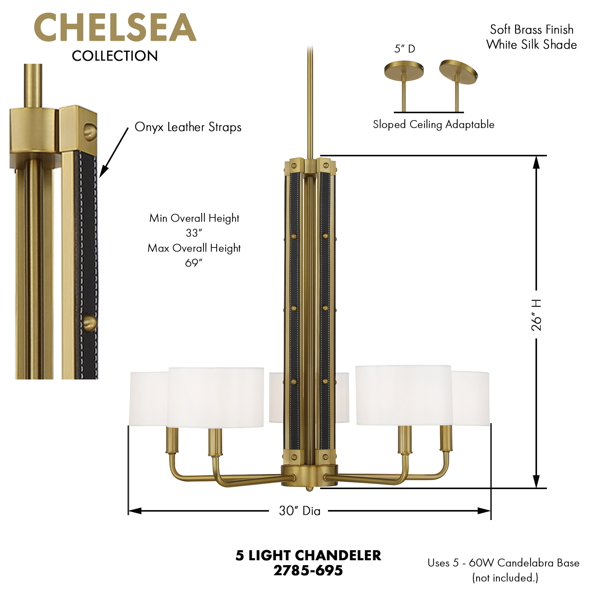 Chelsea - 5 Light Chandelier