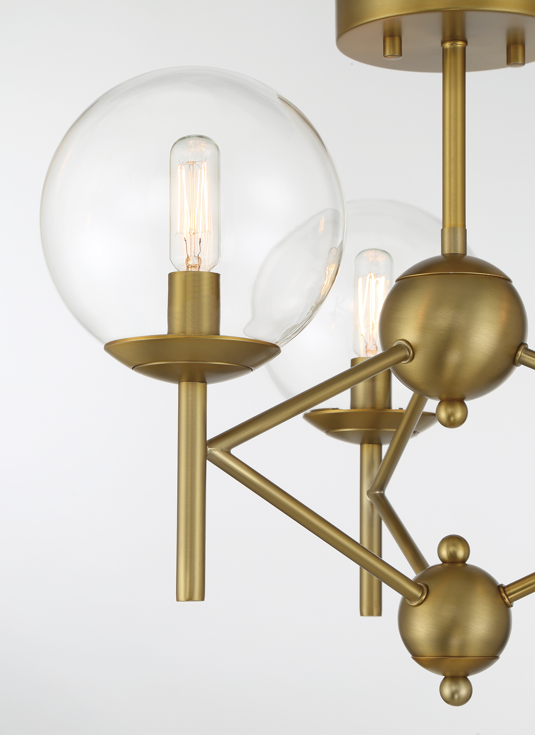 Auresa - 3 Light Semi Flush Fixture in Metal