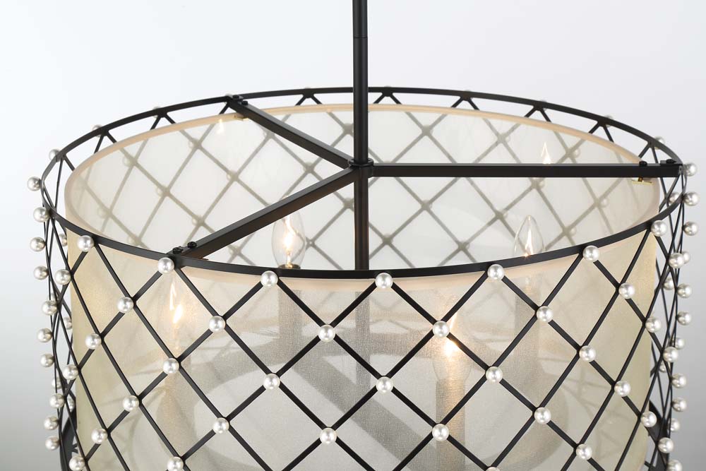 Sheer Elegance - 4 Light Pendant