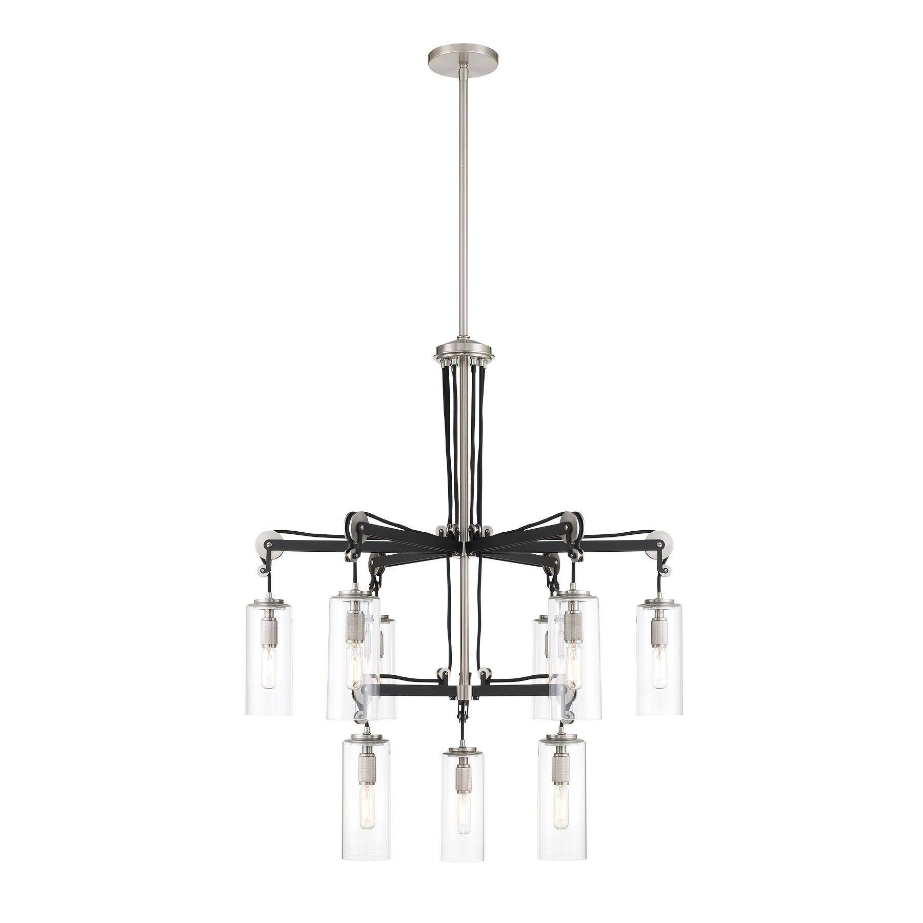Pullman Junction - 9 Light 2 Tier Chandelier