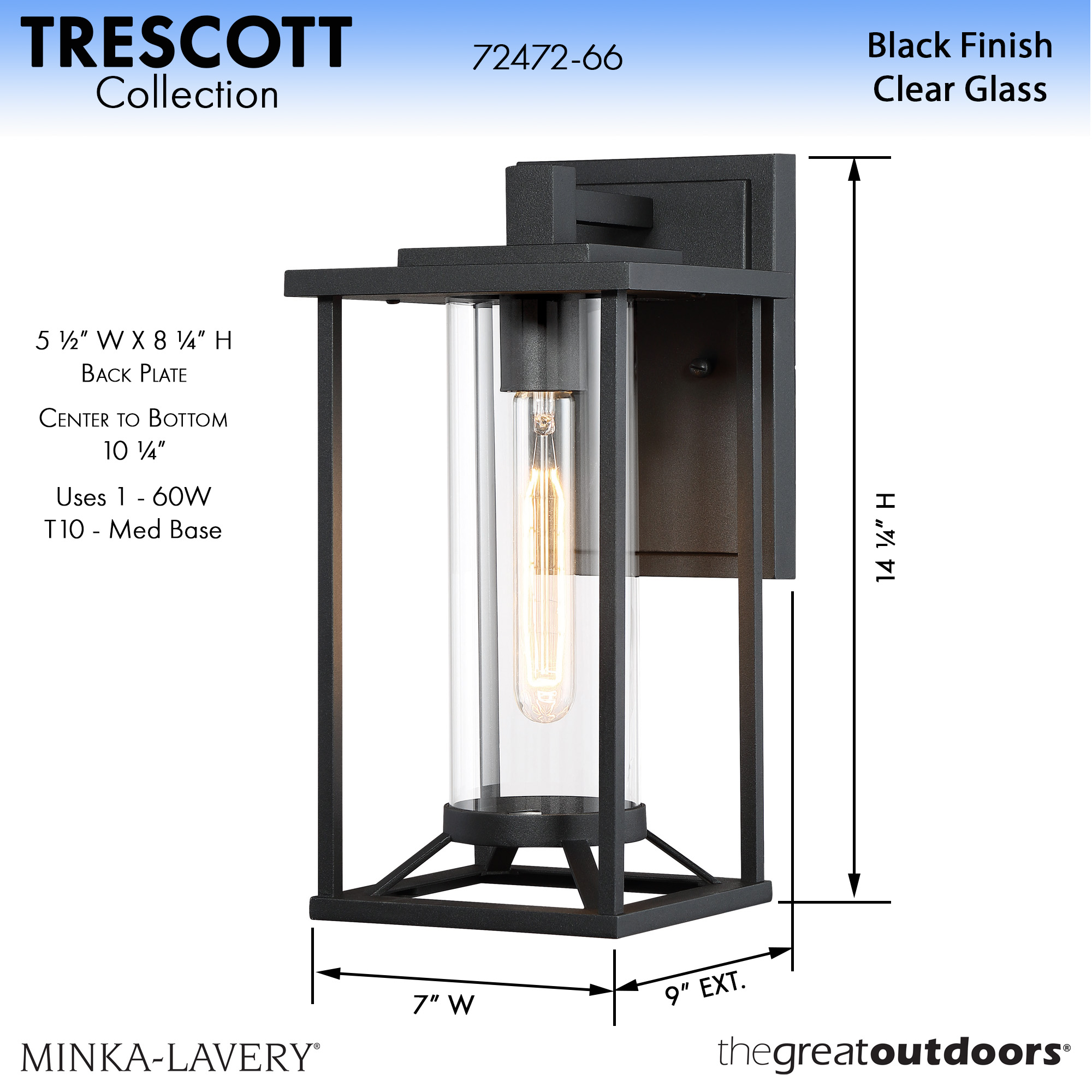 Trescott - 1 Light Wall Mount