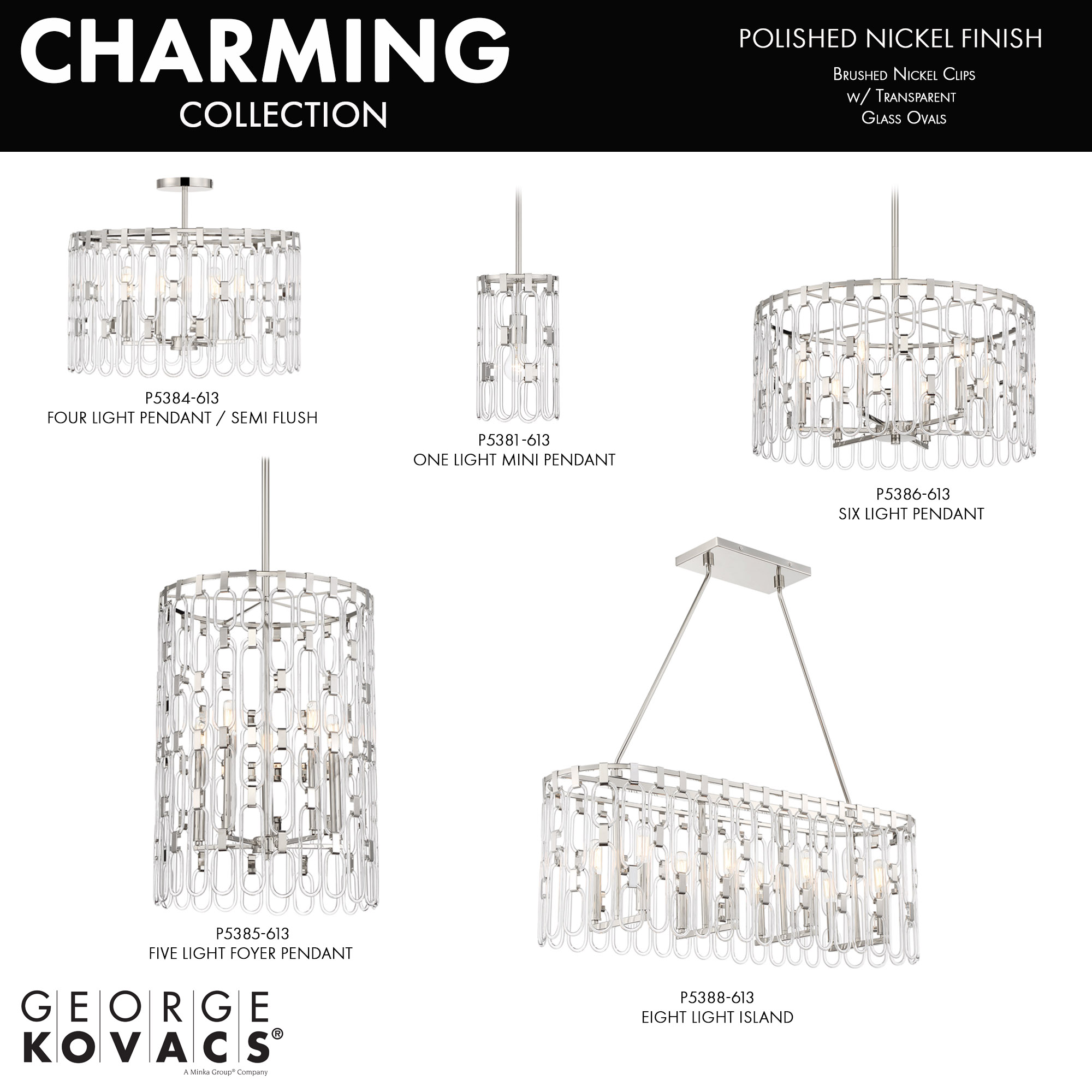 Charming - 6 Light Pendant