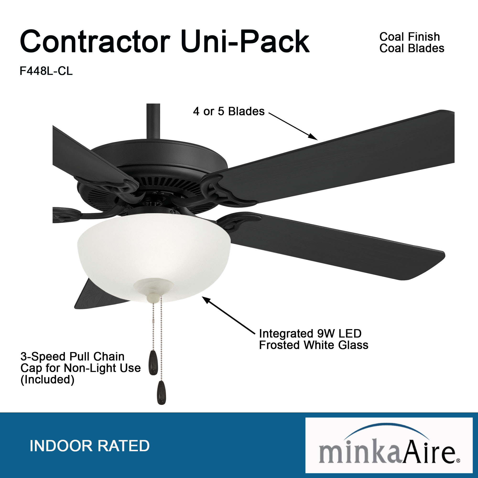 Contractor Uni-Pack LED - 52" Ceiling Fan