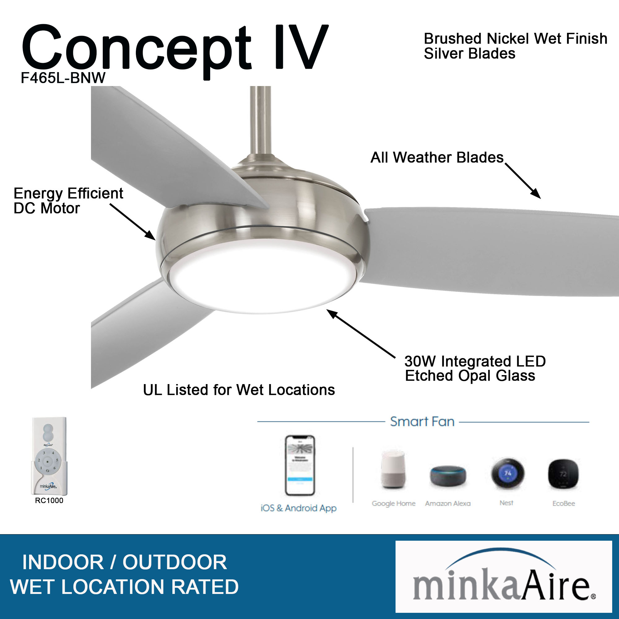 Concept™ IV - LED 54" Ceiling Fan