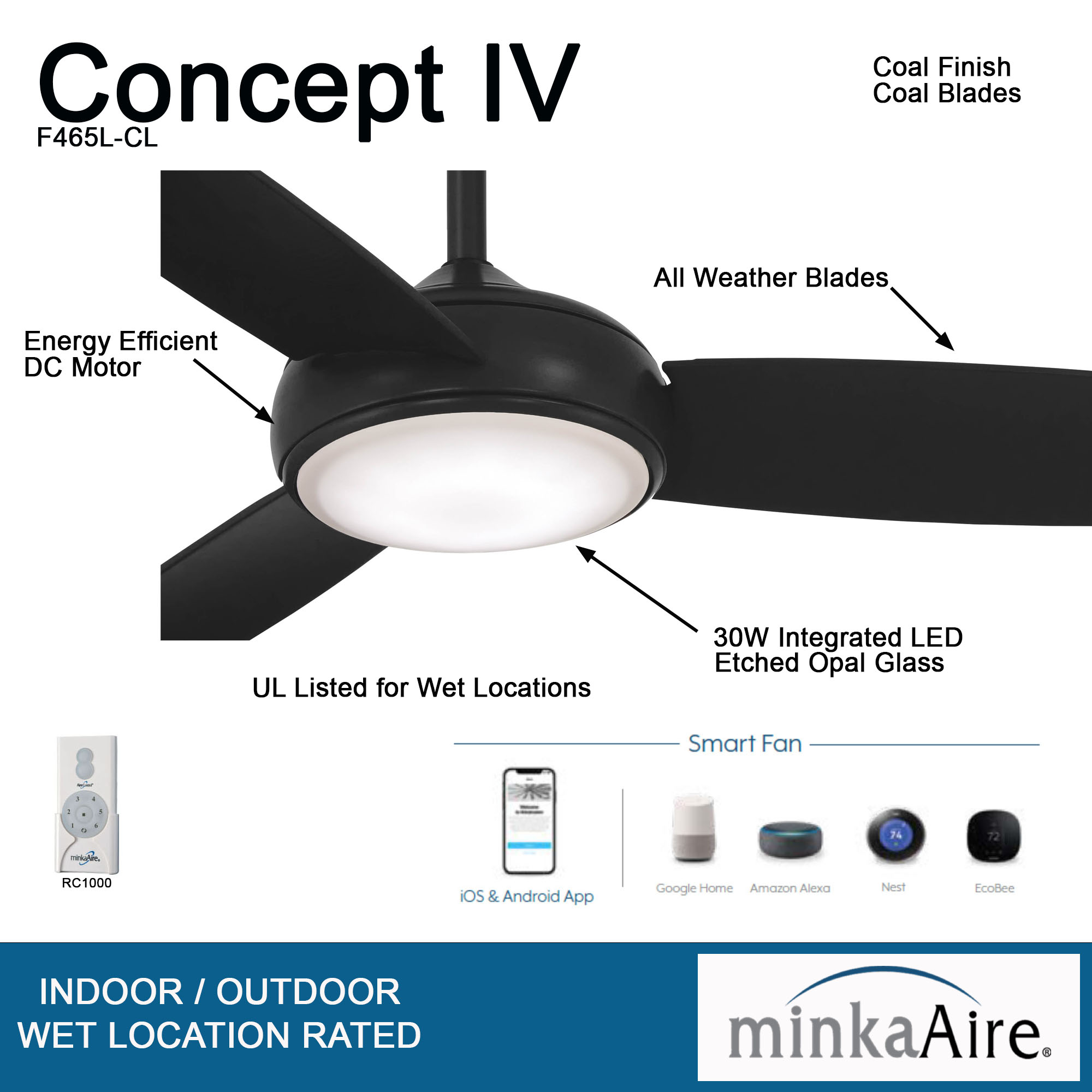 Concept™ IV - LED 54" Ceiling Fan