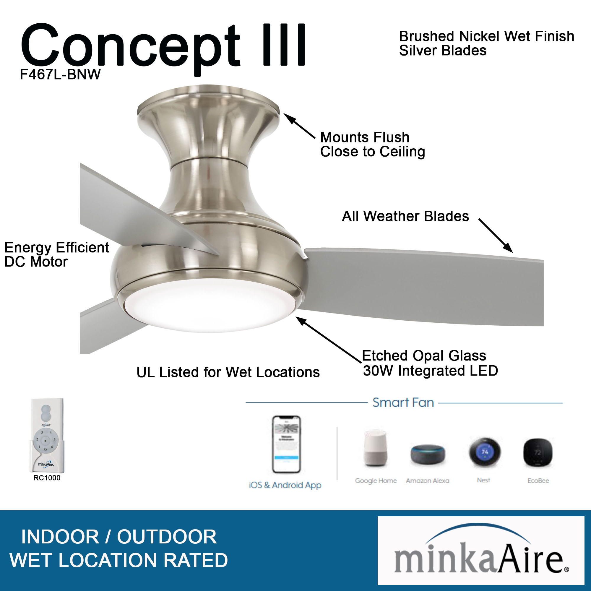 Concept™ III - LED 54" Ceiling Fan