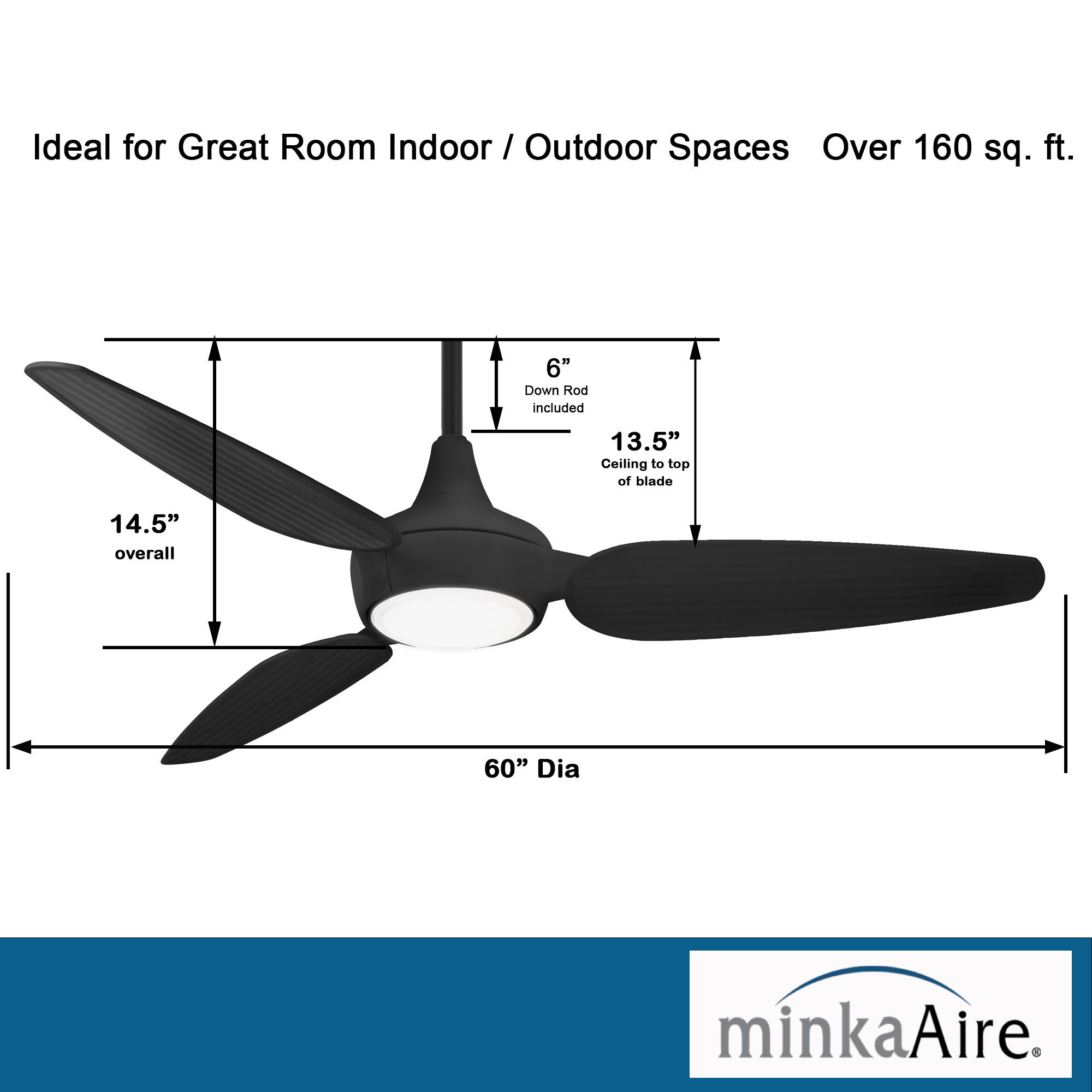 Seacrest - LED 60" Ceiling Fan