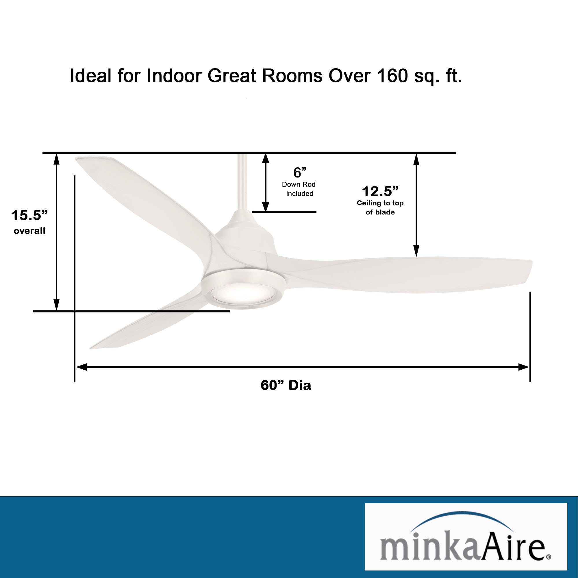 Skyhawk - LED 60" Ceiling Fan