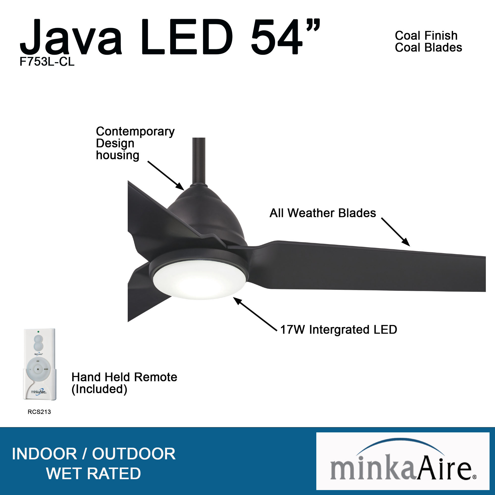 Java - LED 54" Ceiling Fan