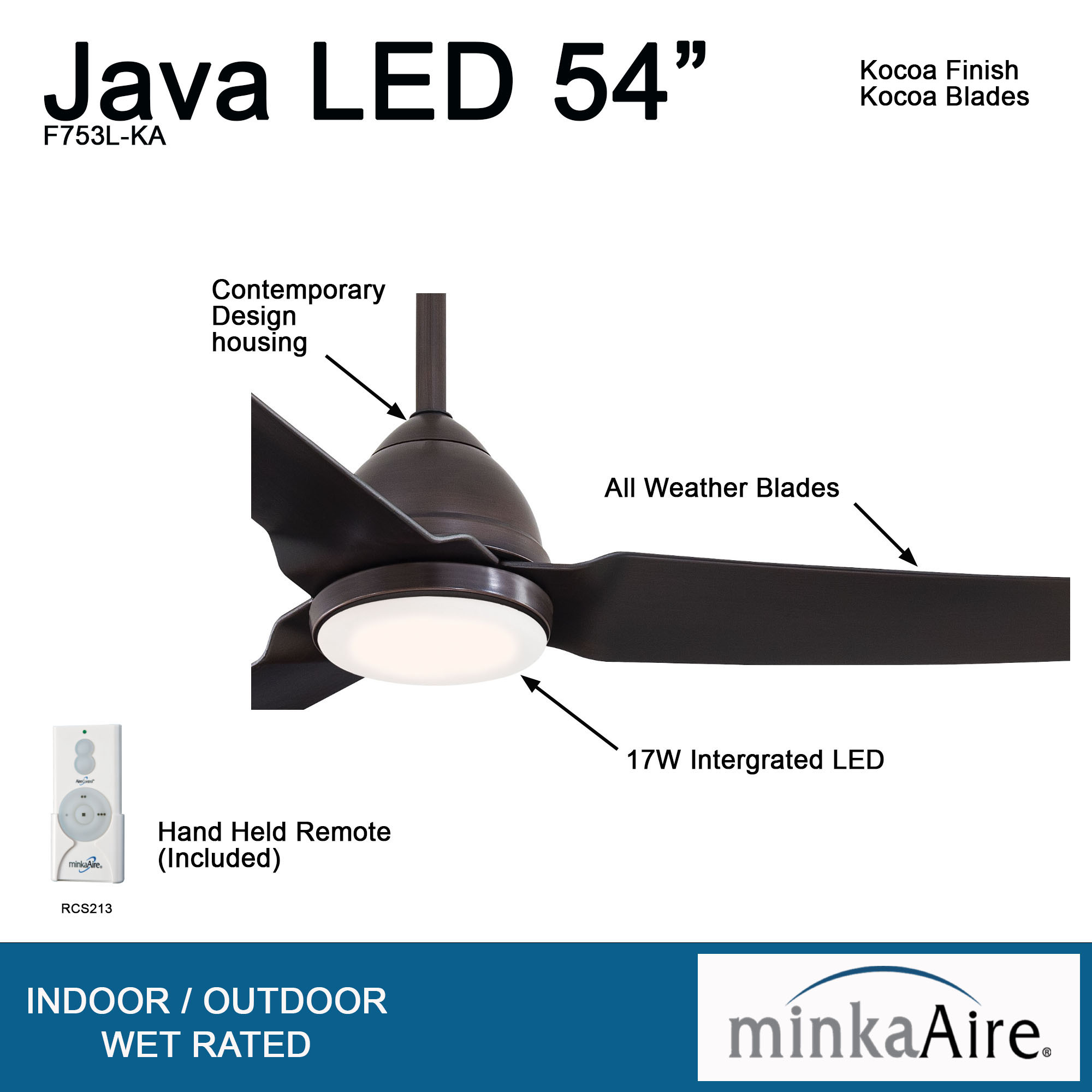 Java - LED 54" Ceiling Fan