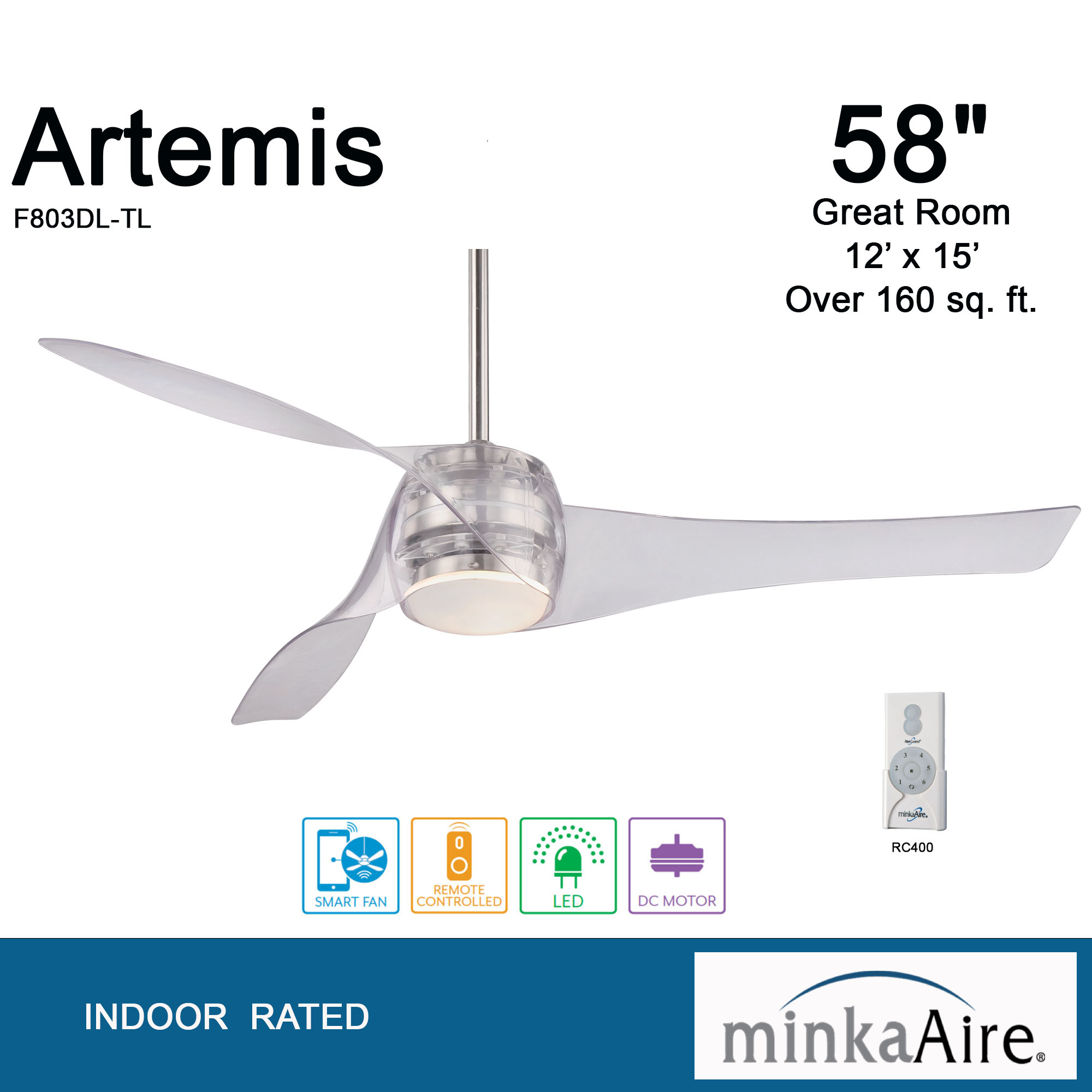 Artemis™ - LED 58" Smart Ceiling Fan