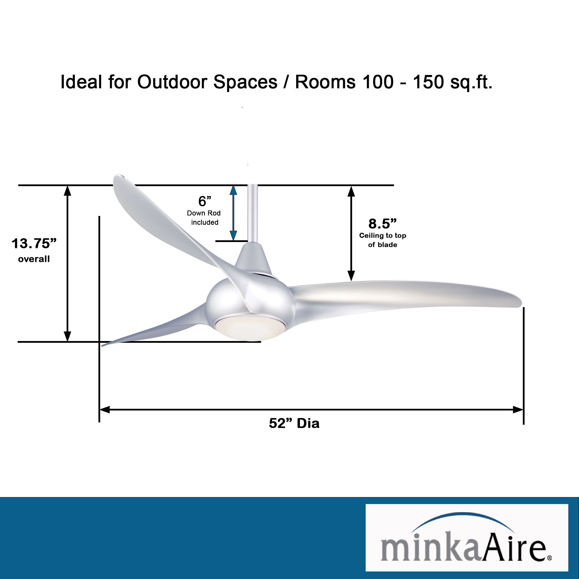 Light Wave - LED 52" Ceiling Fan