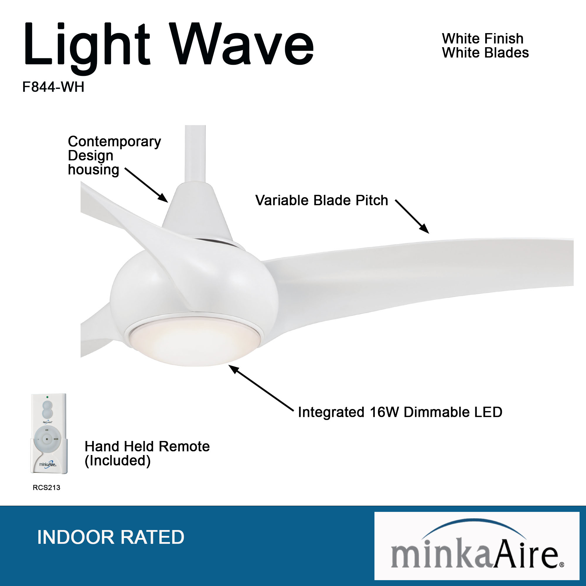 Light Wave - LED 52" Ceiling Fan