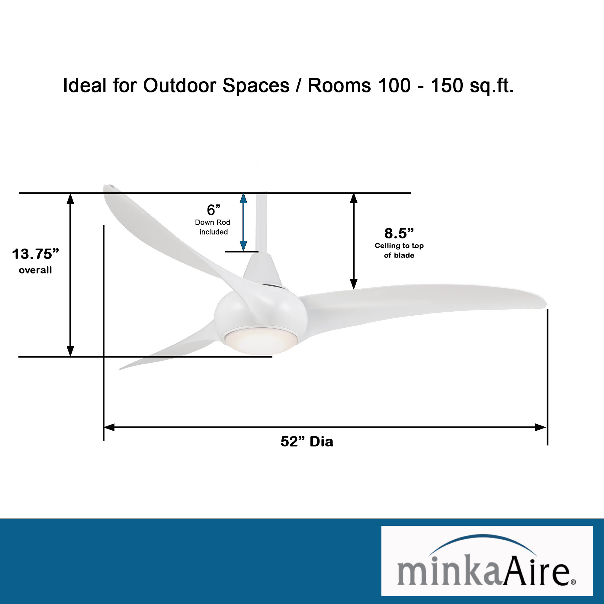 Light Wave - LED 52" Ceiling Fan