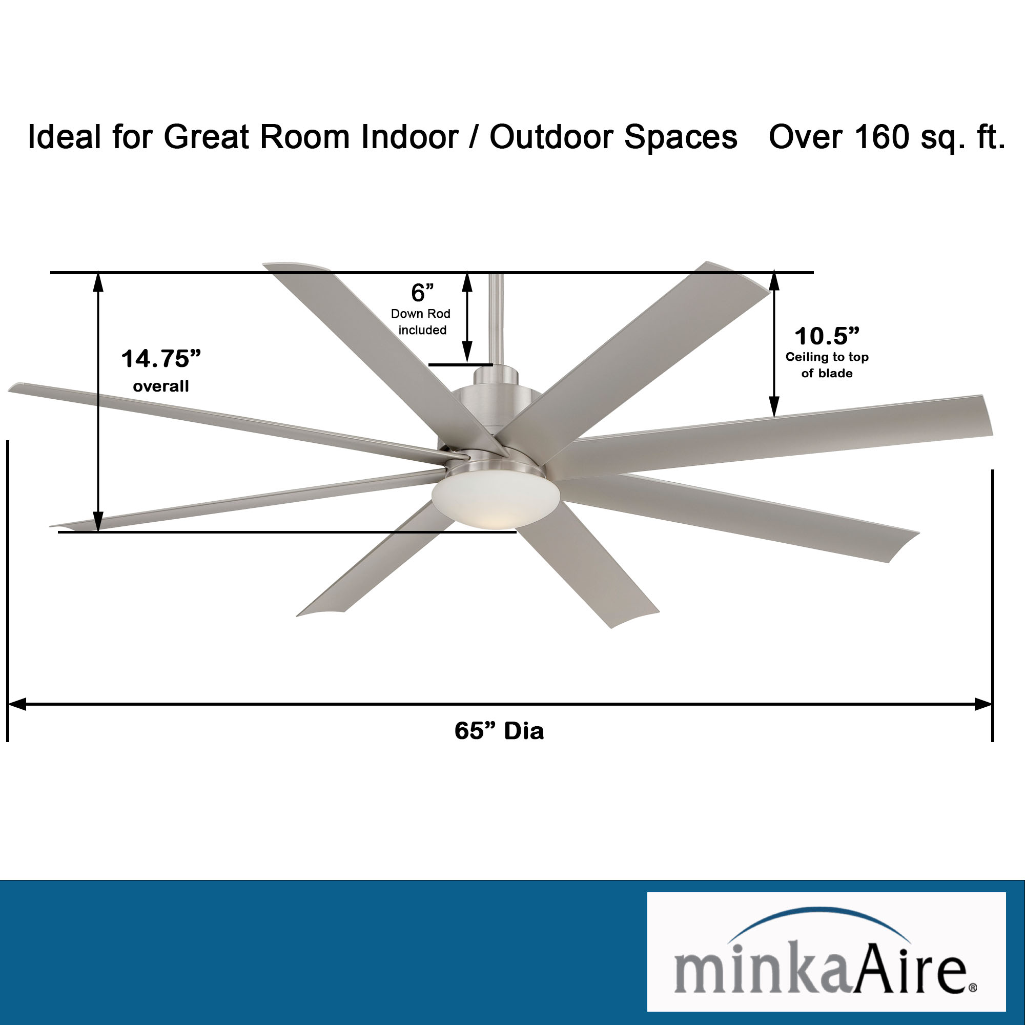 Slipstream LED - 65" Ceiling Fan