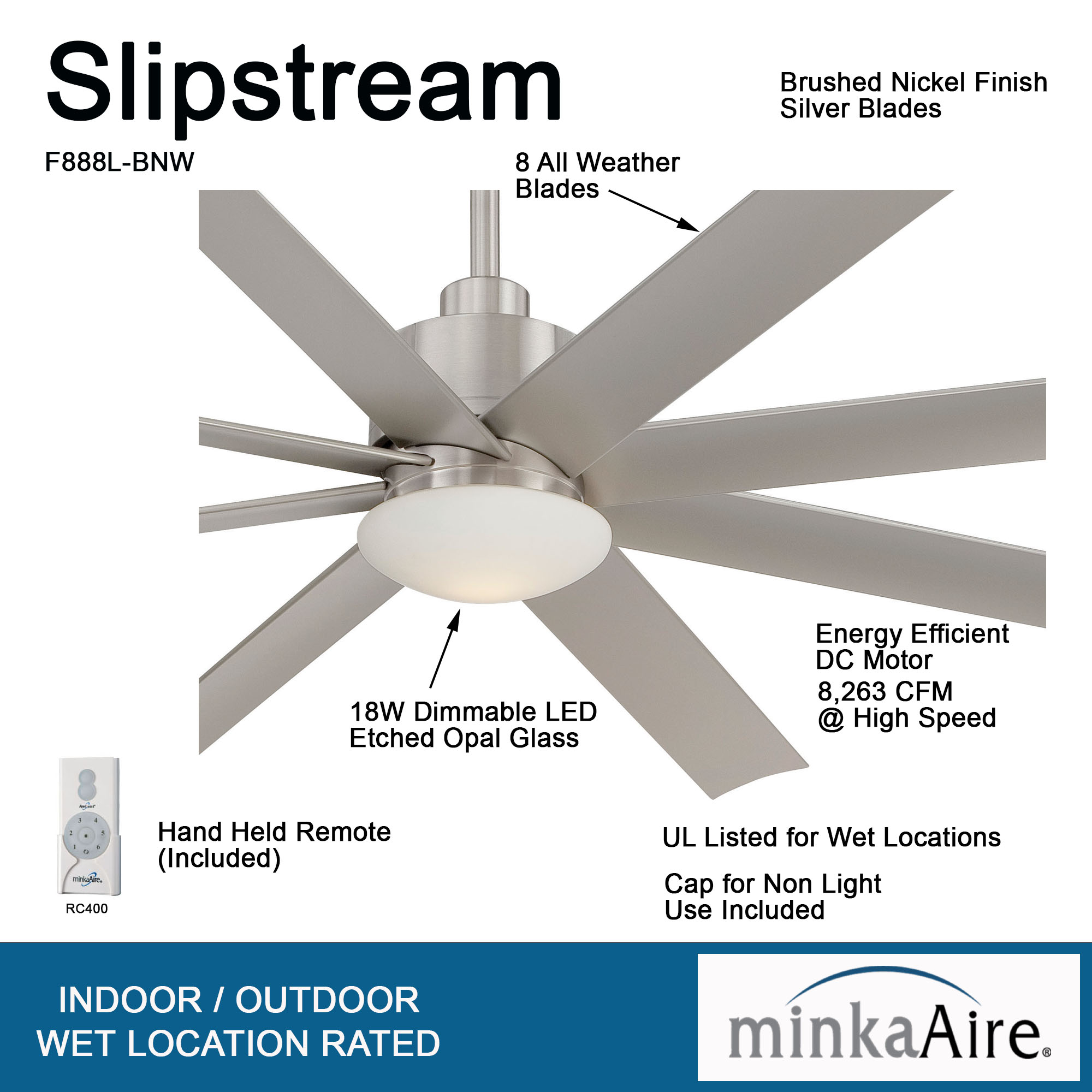 Slipstream LED - 65" Ceiling Fan