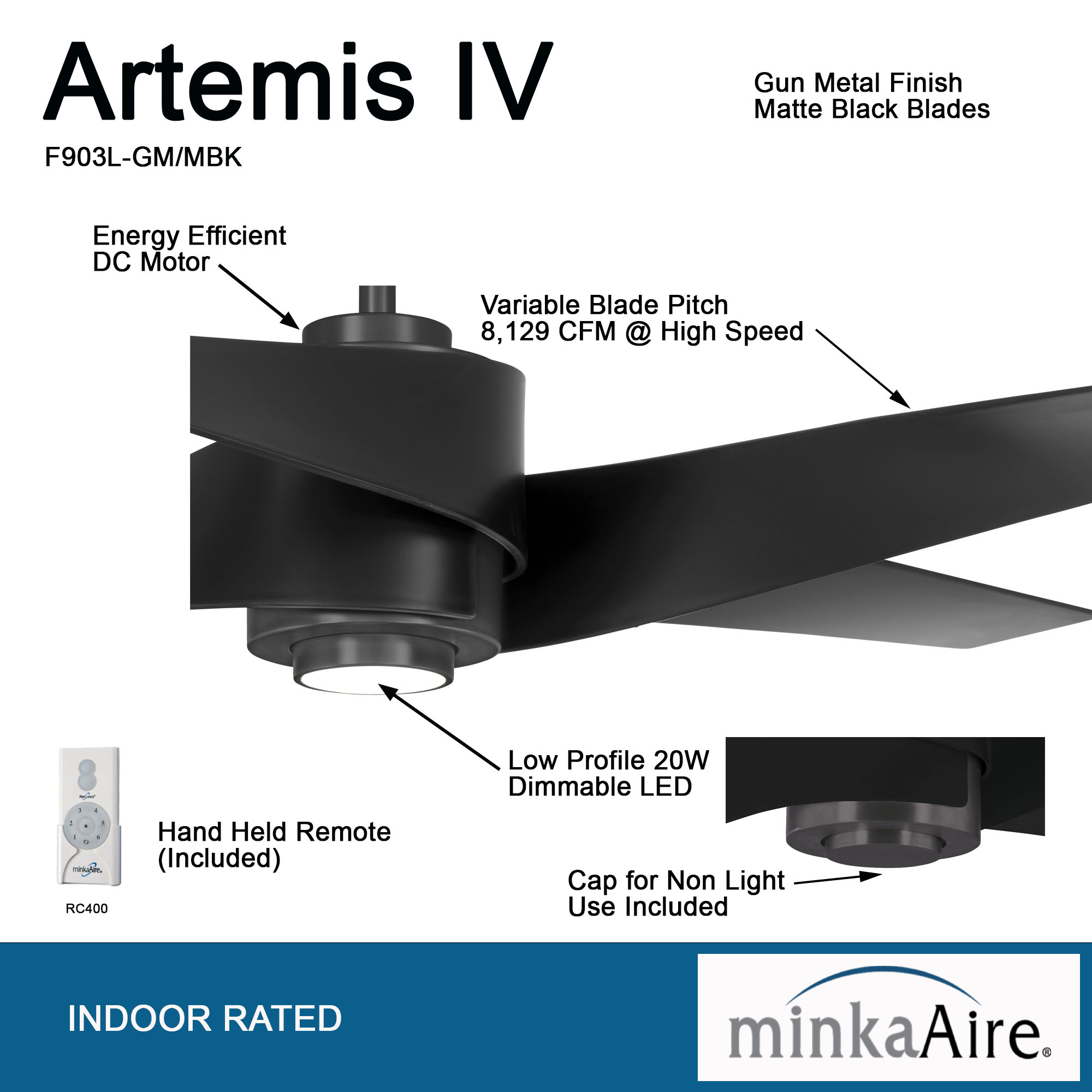 Artemis™ IV - LED 64" Ceiling Fan