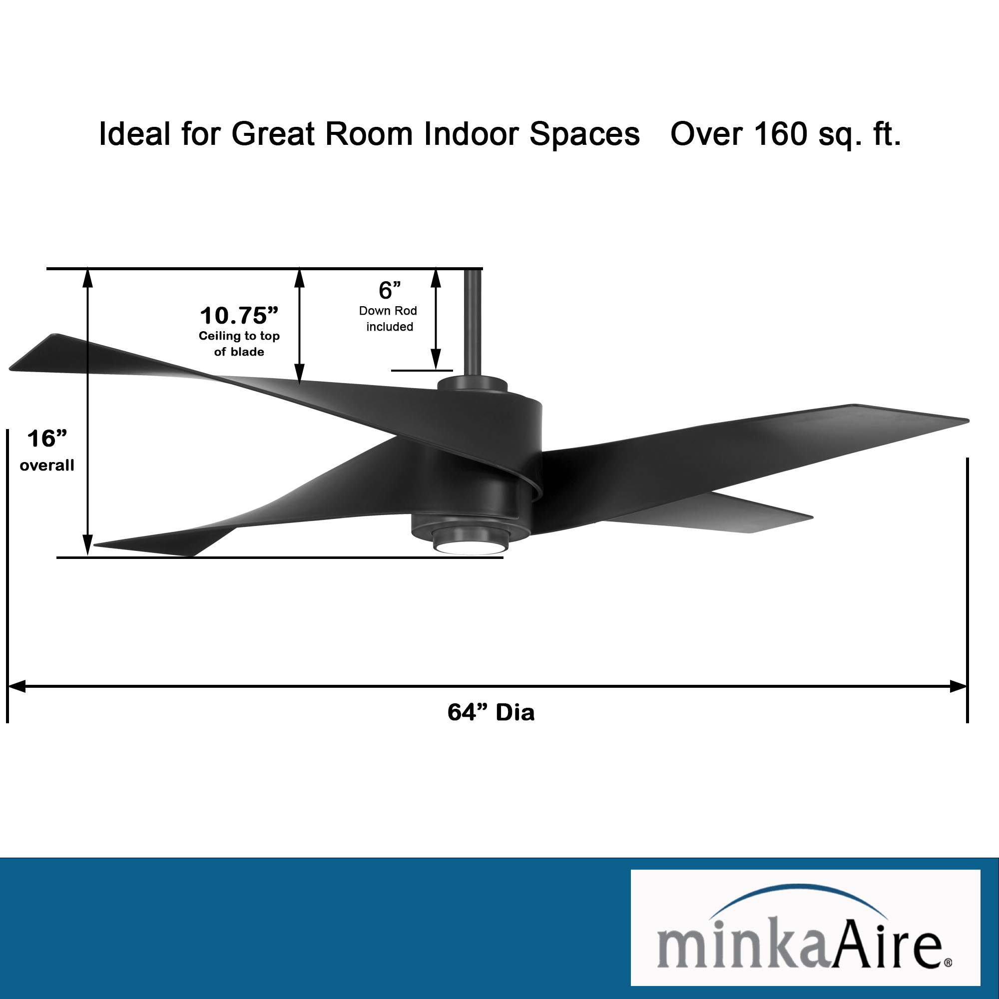 Artemis™ IV - LED 64" Ceiling Fan