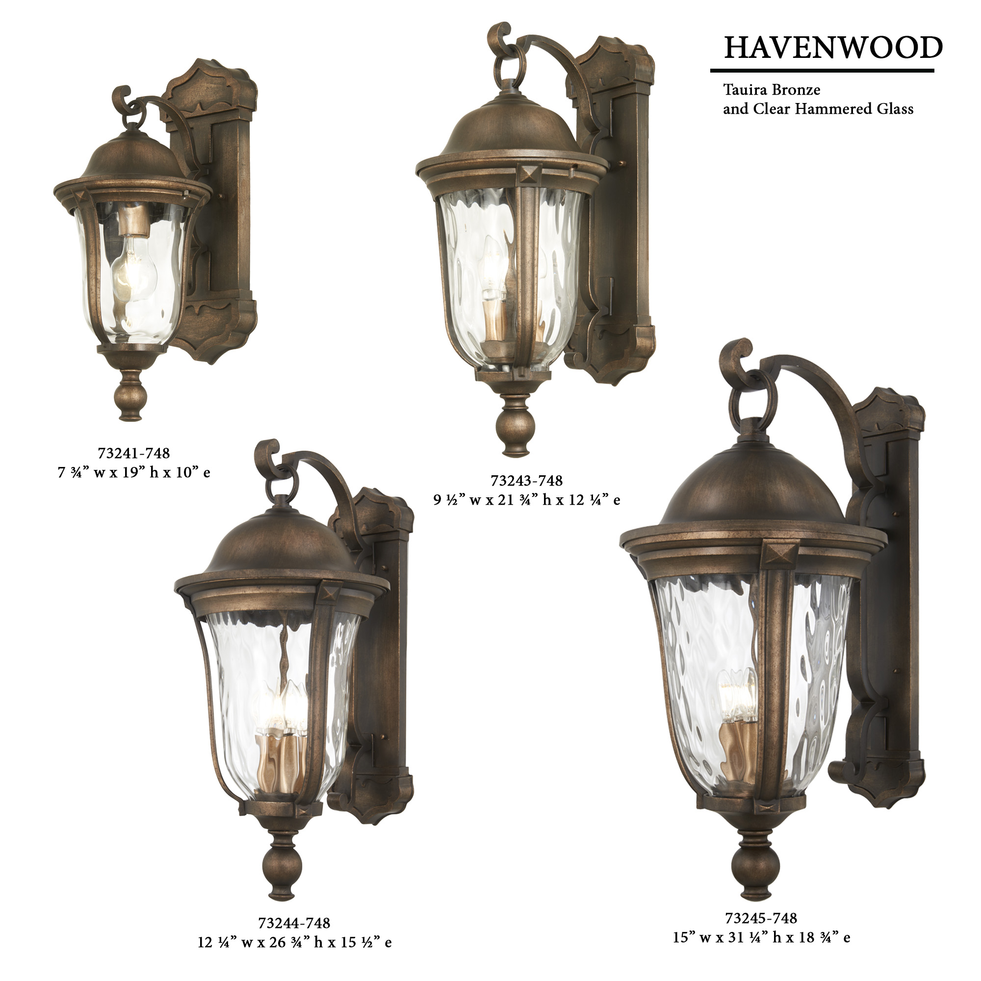 Havenwood - 3 Light Post Mount
