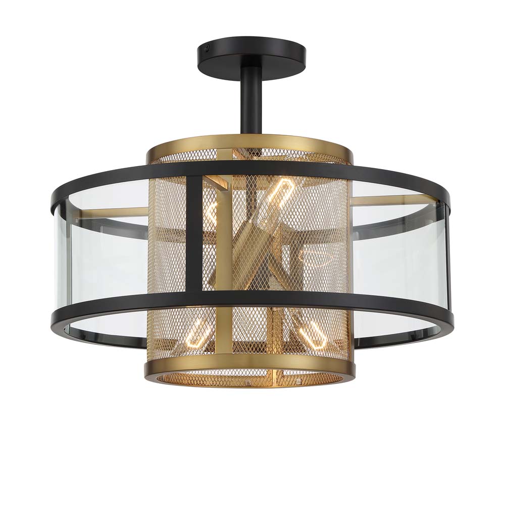 SoHo - 4 Light Pendant and Semi-Flush, a Robin Baron Design 