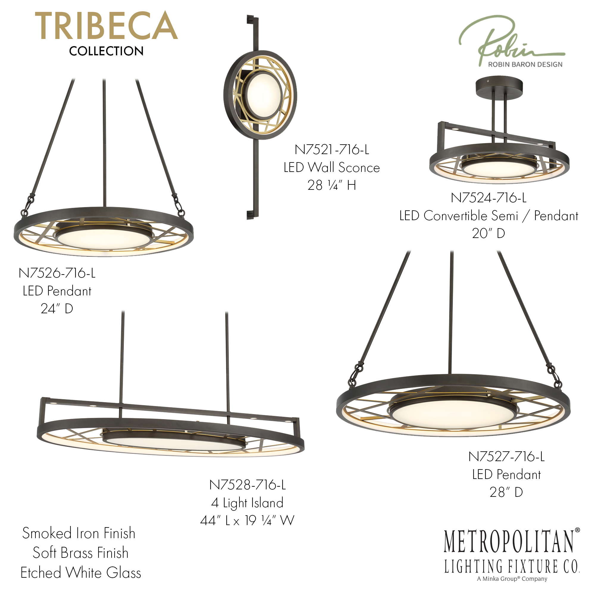 Tribeca - LED Pendant, a Robin Baron Design