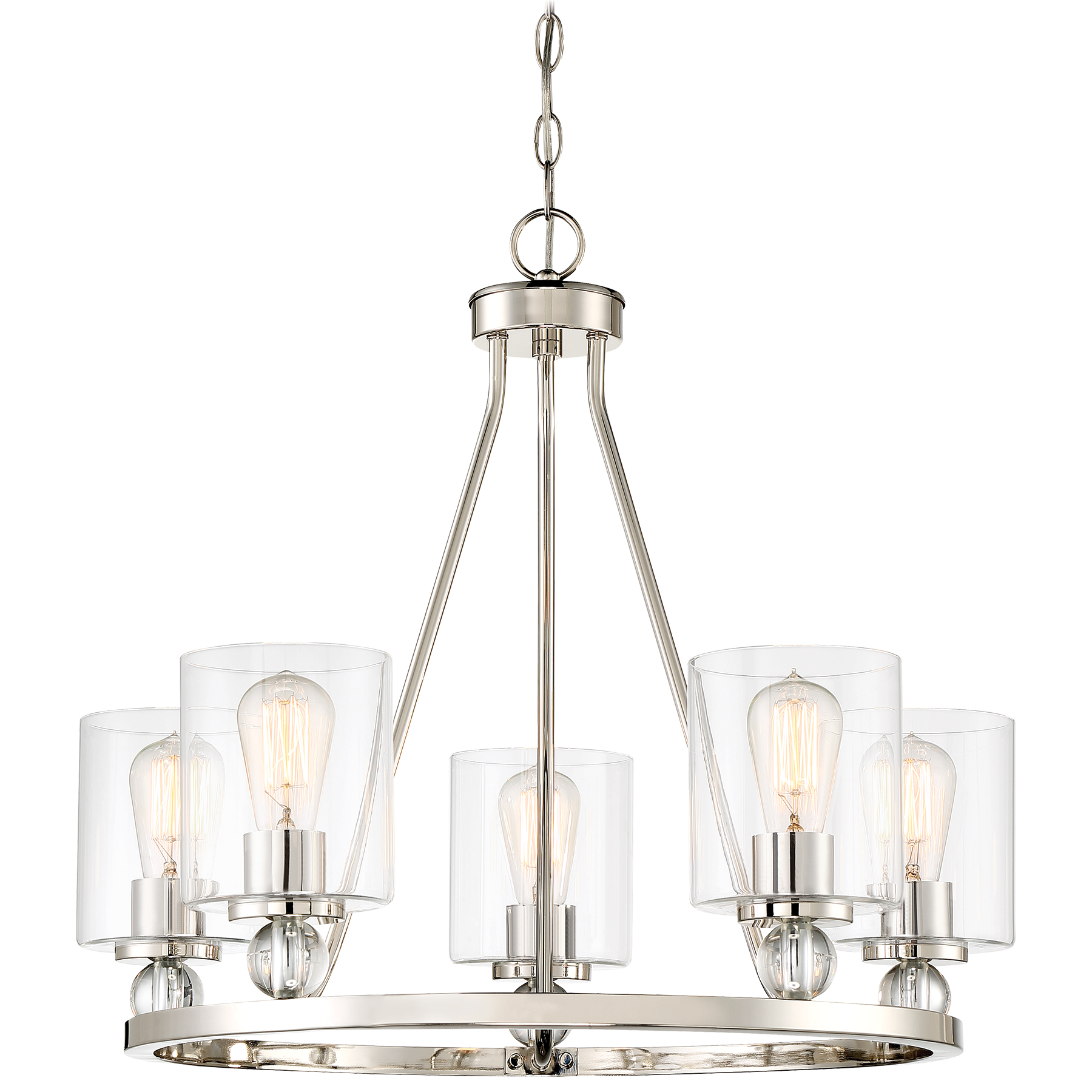 Vienna Full Spectrum Luxem Burnished Brass Crystal Chandelier 18 3/4
