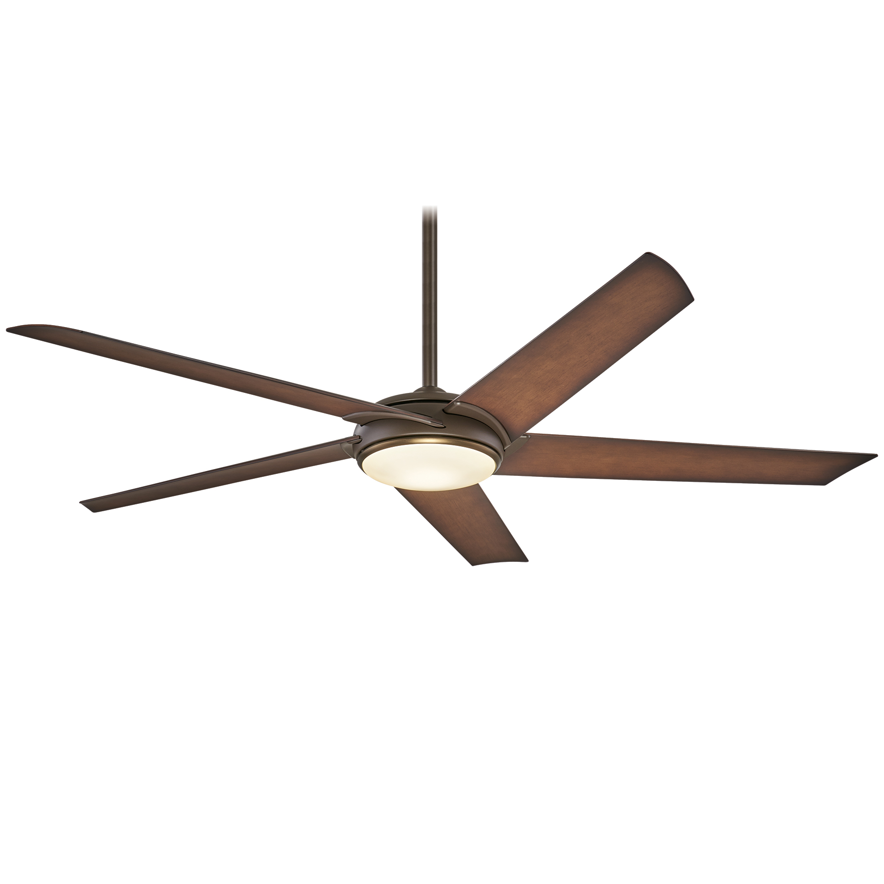 Oil Rubbed Bronze and Antique Brass Finish with Toned Tobacco Blades