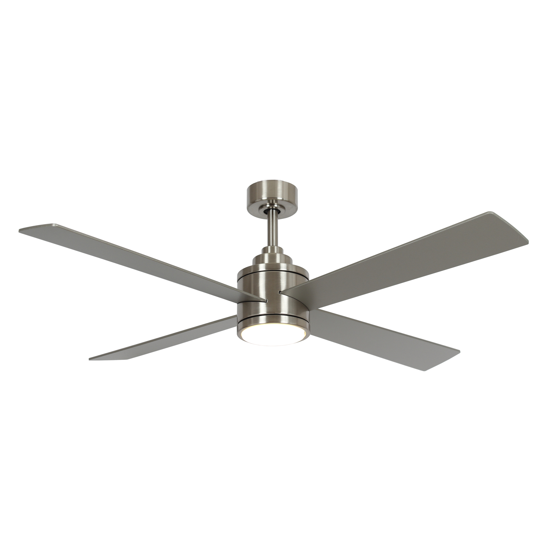 Brushed Nickel with Silver Blades
