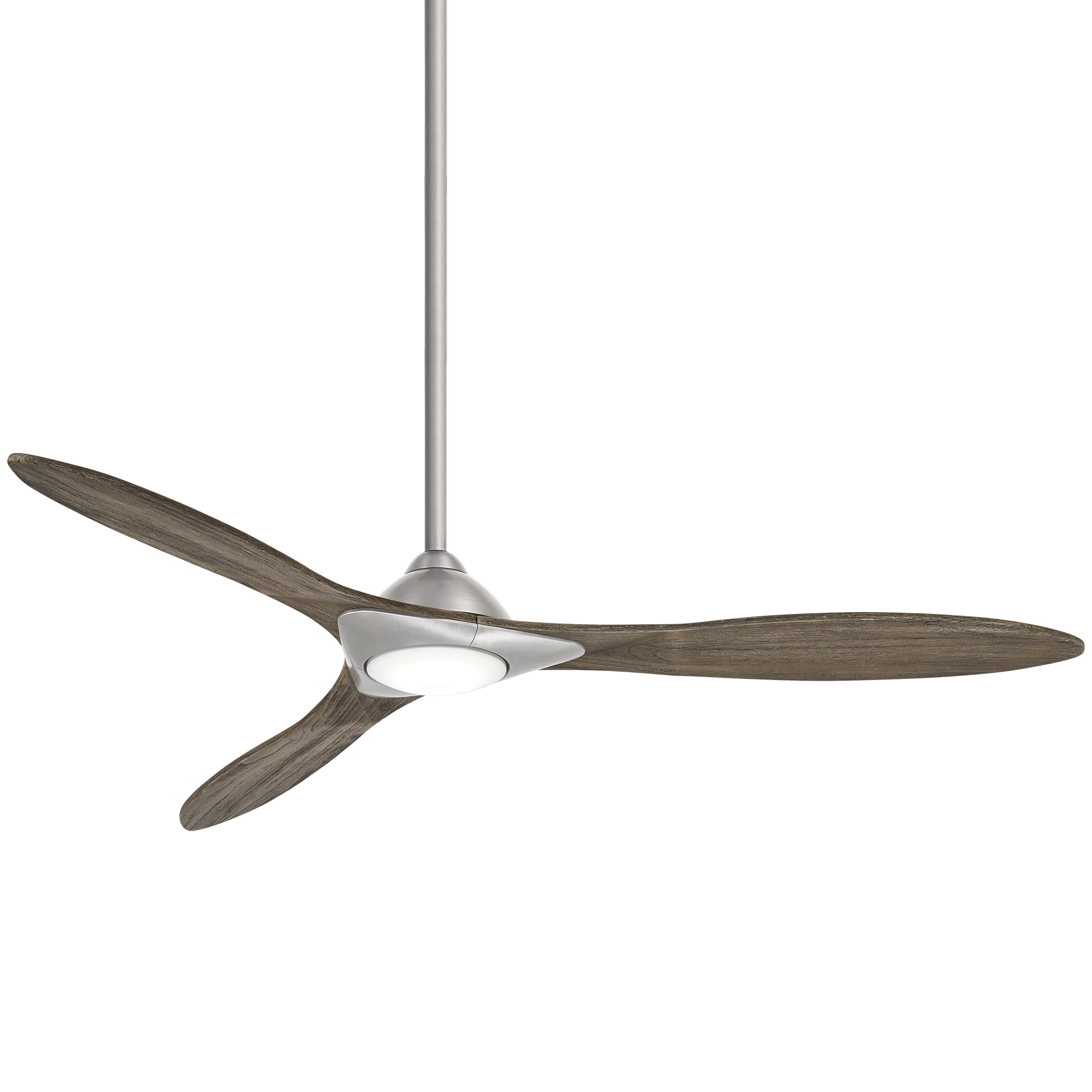 Brushed Nickel with Seasoned Wood Blades