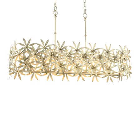Flower Child - 6 Light Island in Ambry Gold Finish