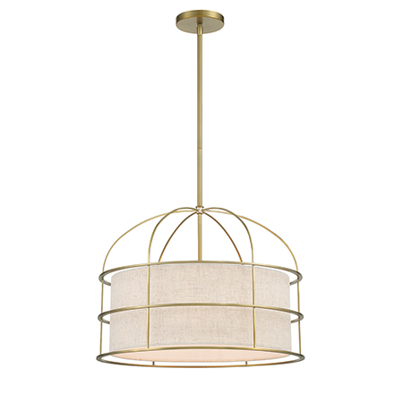 Gateway Park - 5 Light Convertible Pendant / Semi Flush