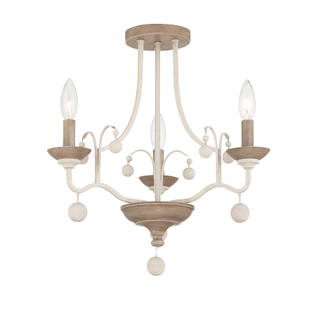 Colonial Charm - 3 Light Semi Flush