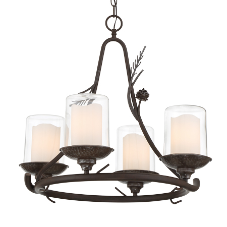 Wet rated outdoor shop chandelier