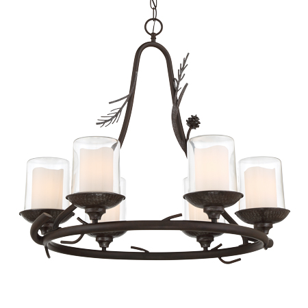 Ponderosa Ridge - 6 Light Outdoor Chandelier