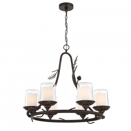 Ponderosa Ridge - 6 Light Outdoor Chandelier