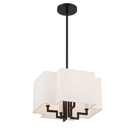 Upham Estates - 4 Light Convertible Pendant / Semi Flush