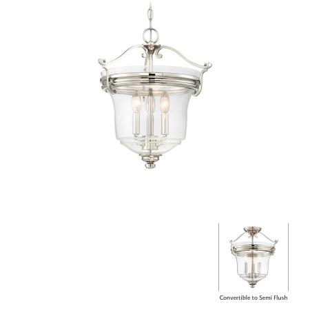 Audrey's Point - 3 Light Pendant (Convertible to Semi Flush)