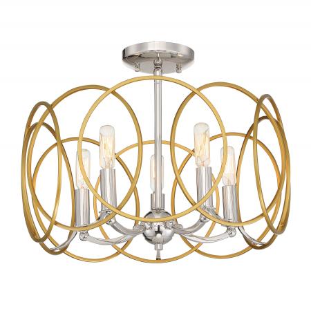 Chassell - 5 light Semi-Flush