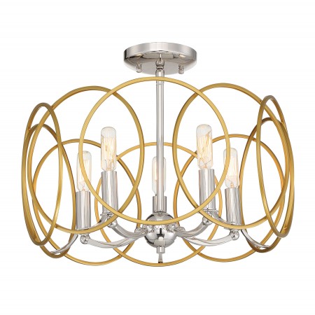 Chassell - 5 light Semi-Flush