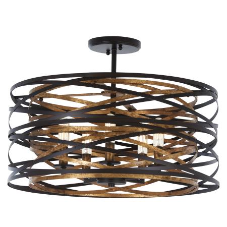 Vortic Flow - 5 Light Semi Flush (Convertible to Pendant)