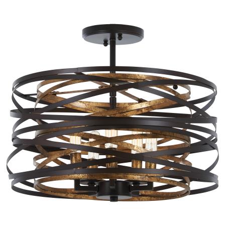 Vortic Flow - 5 Light Pendant (Convertible to Semi Flush) 