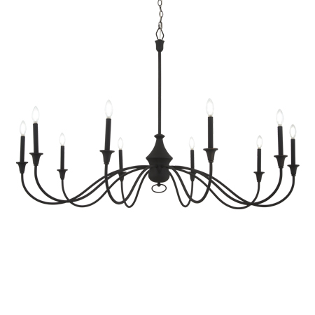 Halifax County - 10 Light, Chandelier Fixture in Metal