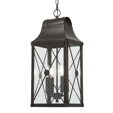 De Luz - 4 Light Outdoor Chain Hung Lantern <!--Two Is Greater Than One-->
