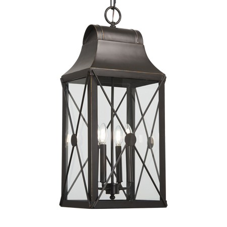 De Luz - 4 Light Outdoor Chain Hung Lantern <!--Two Is Greater Than One-->