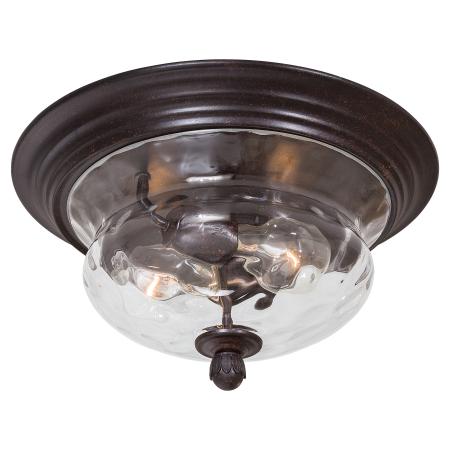 Minka Lavery Minka 71174-66 Traditional Three Light Flush Mount from Wyndmere Collection in Blackfinish 10.75 inches Outdoor 3-60W Upc-747396007267 