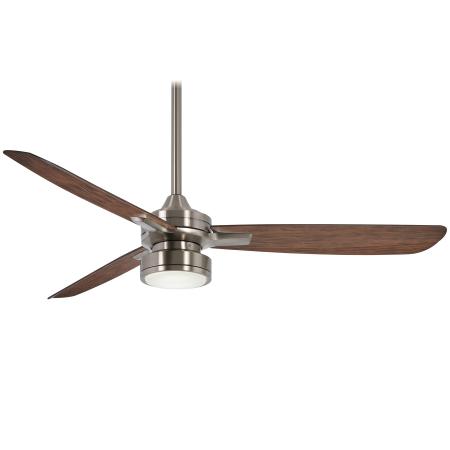 Minka-Aire F727-BN/SG Rudolph Farmhouse Style Ceiling Fan Brushed Nickel 